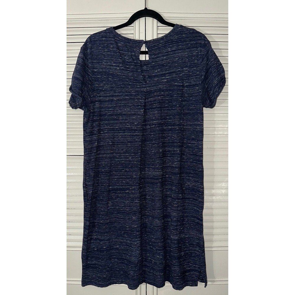 Pact French Navy Melange Piper Organic Cotton Pocket Tee‎ Dress Size M - Picture 4 of 8